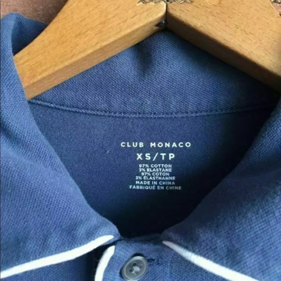 Club Monaco Mens Polo Shirt Cotton/Elastane - Picture 5 of 6